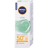 Nivea SUN Protecție minerală UV pentru fată SPF 50+, 50 ml