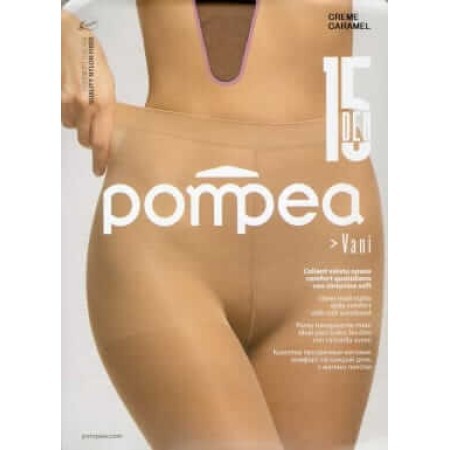 Pompea Dres damă caramel 15 DEN 4-L, 1 buc