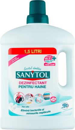 Sanytol Dezinfectant pentru haine cu miros de flori albe, 1,5 l