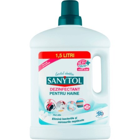 Sanytol Dezinfectant pentru haine cu miros de flori albe, 1,5 l