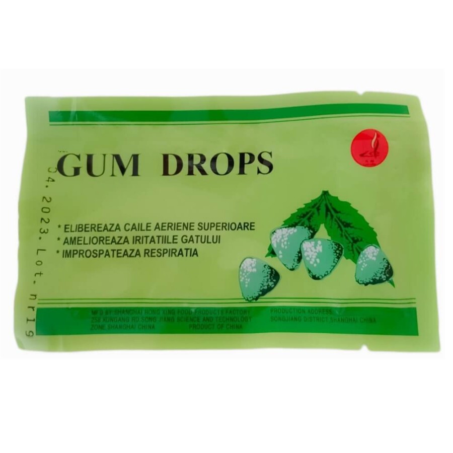 Dropsuri pentru nas, gât, piept Cough Gum Unick, 40 g, Shanghai Rong Xing