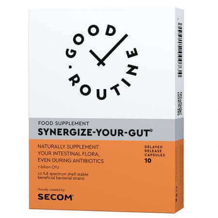 synergize your gut good routine 30 capsule secom Synergize Your Gut Good Routine, 10 capsule vegetale, Secom