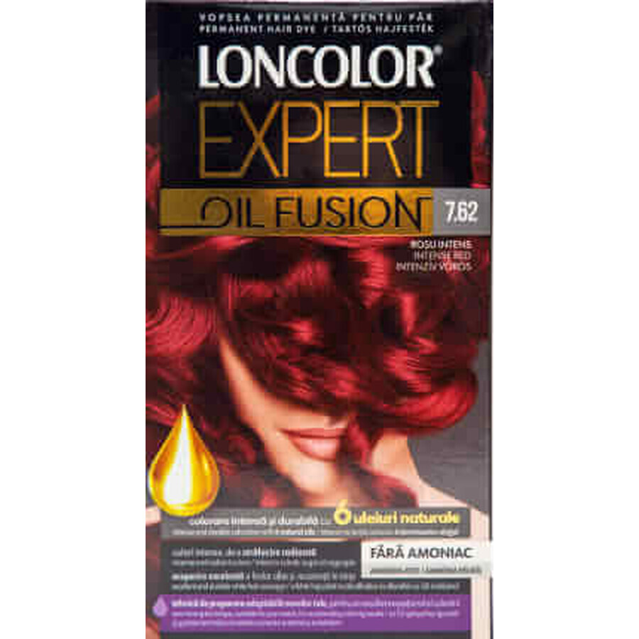 Loncolor Expert Vopsea de păr fără amoniac Oil Fusion 7.62 roșu intens, 1 buc