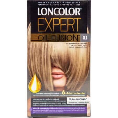 Loncolor Expert Vopsea de păr fără amoniac Oil Fusion 8.1 blond cenușiu deschis, 1 buc