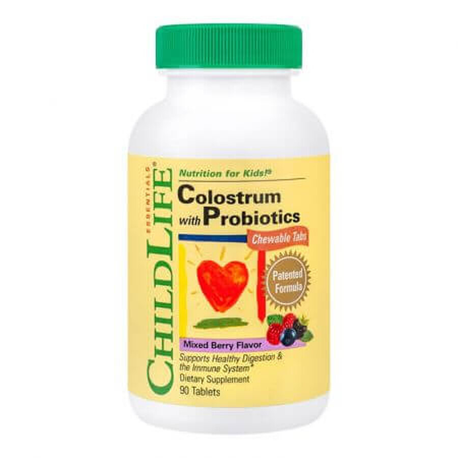 Colostrum with Probiotics ChildLife Essentials, 90 tablete, Secom