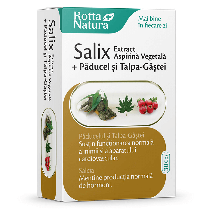 Extract Salix cu paducel si talpa gastei, 30 capsule, Rotta Natura Vitamine si suplimente