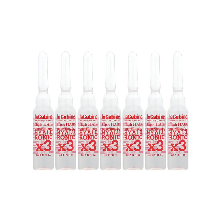 Flash Hair Moisture Hyaluronic Vial, 7 vials x 5 ml, La Cabine