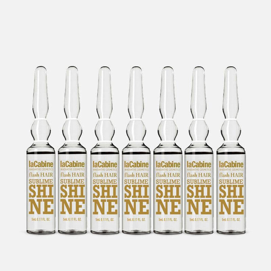 Fiole pentru păr Flash Hair Sublime Shine, 7 fiole x 5 ml, La Cabine     