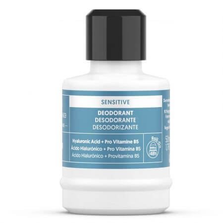 Refill Deodorant pentru corp cu acid hialuronic Sensitive, 50 ml, Equivalenza Frumusete si ingrijire