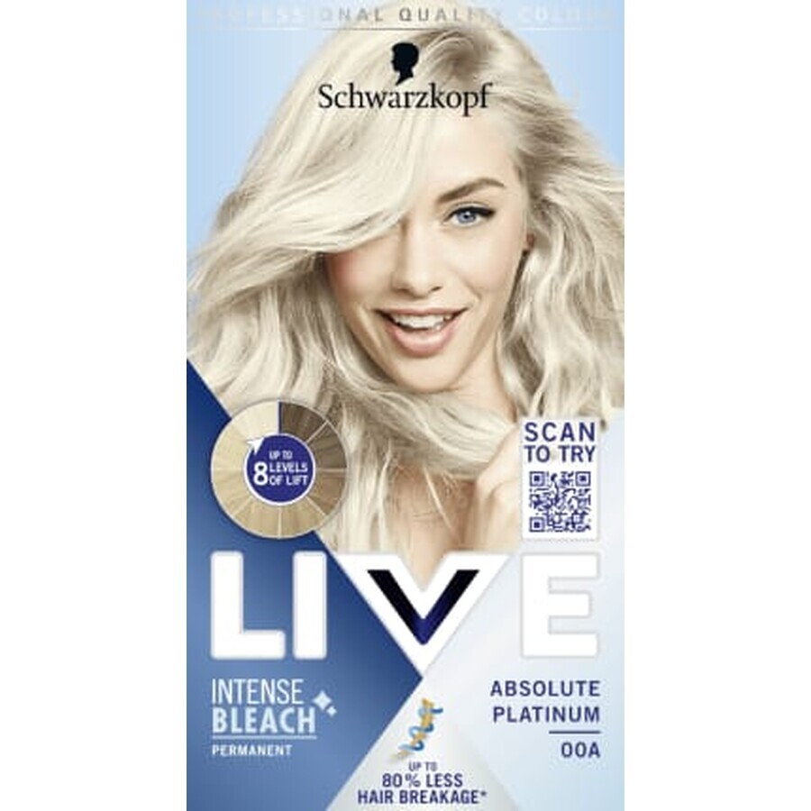 Schwarzkopf Live Decolorant de păr 00A absolute platinum, 1 buc