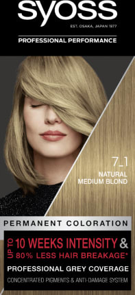 Syoss Color Vopsea de păr permanentă 7-1 Natural medium blond, 1 buc