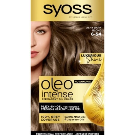 Syoss Oleo Intense Vopsea de păr permanentă 6-54 Blond închis, 1 buc