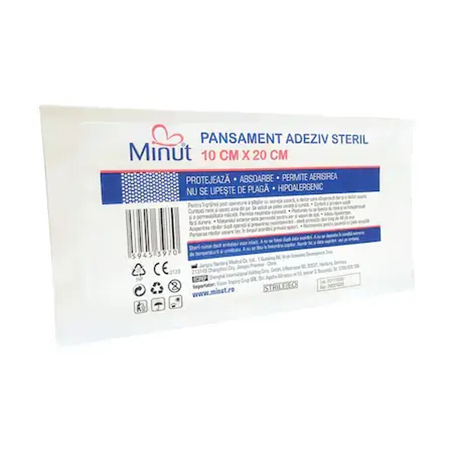 Pansament adeziv steril Minut 10 cm x 20 cm