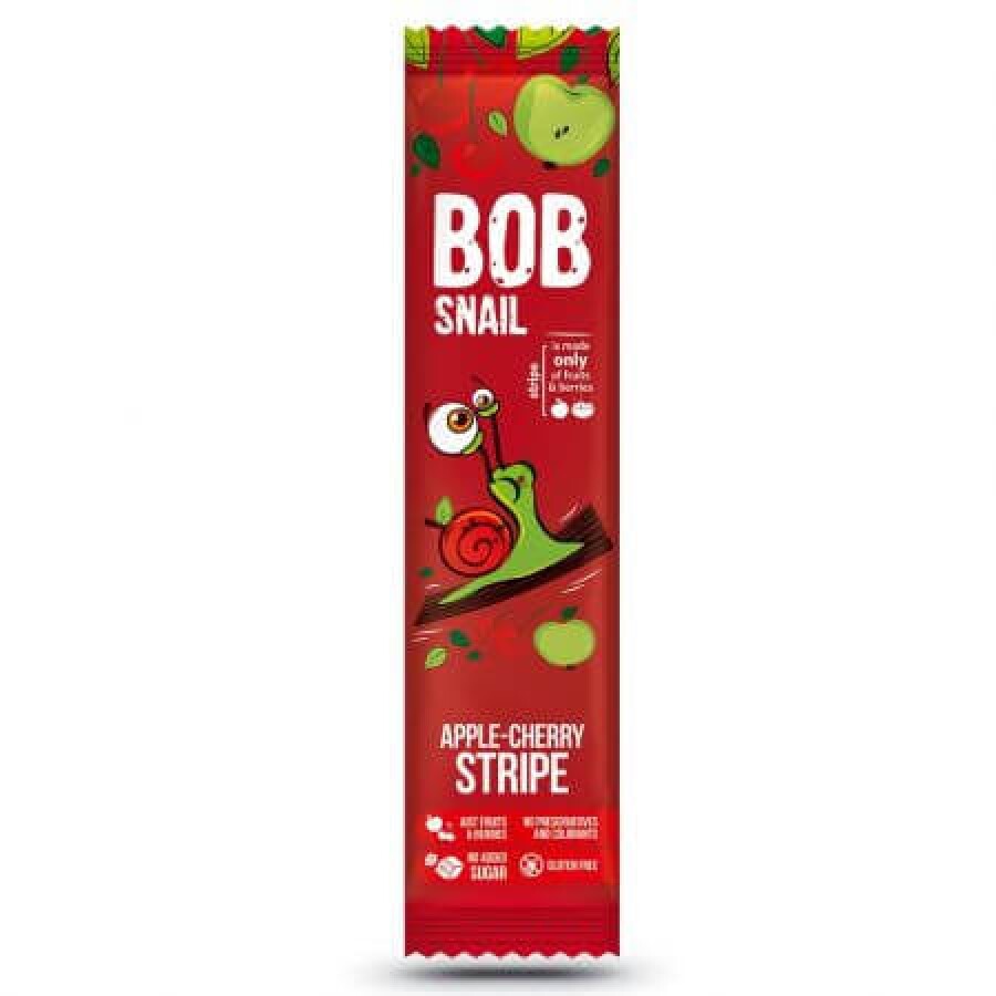 Felie naturala din mere si cirese, 14 g, Bob Snail