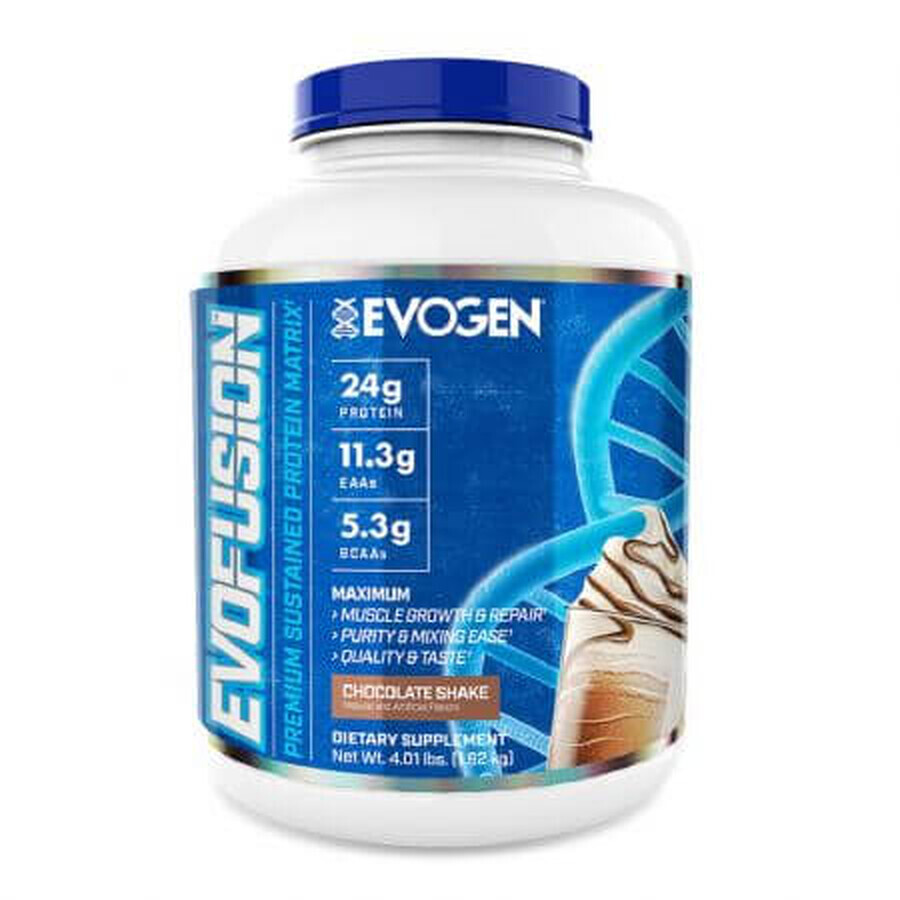 Pudra proteica Evofusion, Chocolate Shake, 2090 g, Evogen