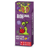 Rulou natural din mere si prune, 30 g, Bob Snail