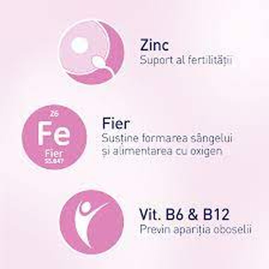 Elevit 1, Multivitamine pentru perioada de pre-conceptie si sarcina – Primul  trimestru de sarcina, 30 comprimate, Bayer