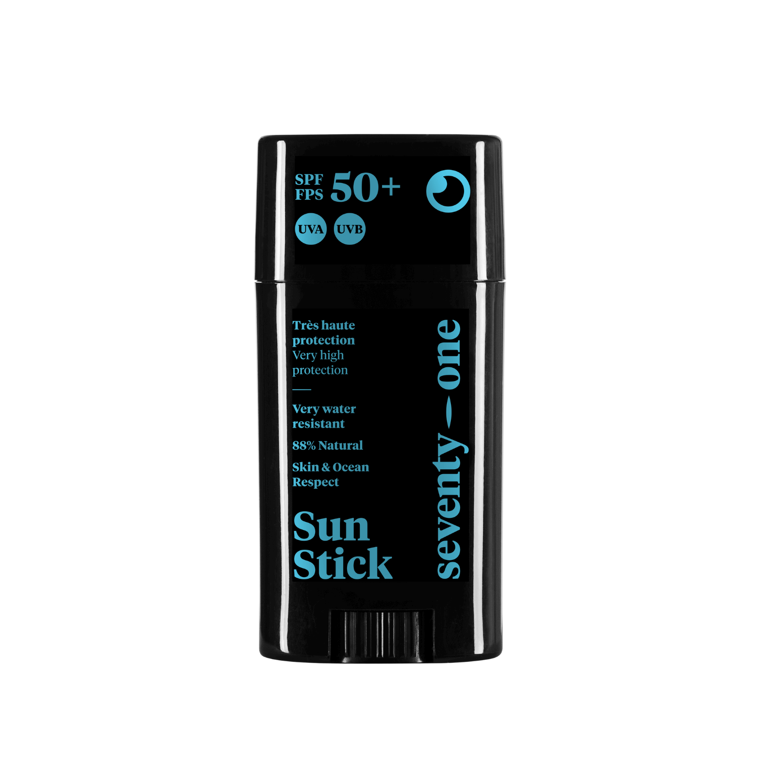 Stick de protectie solara rezistent la apa pentru fata SPF 50 The Ocean Blue, 15 g, Seventy One Percent