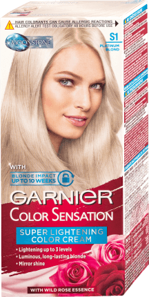 Garnier Color Sensation Vopsea de păr permanentă S1 Platinum Blond, 1 buc