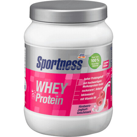 Sportness Pudră proteică cu aromă de iaurt și zmeură, 450 g