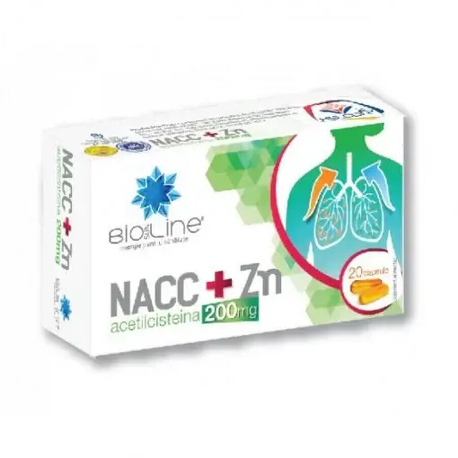 NACC + ZN 200 mg - 20 cps, Helcor