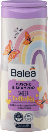 Balea Gel de duș și șampon Sweet Butterfly pentru copii, 300 ml