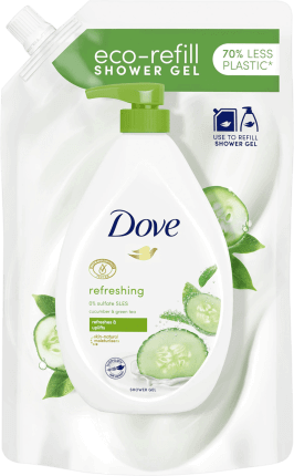 Dove Rezervă gel de duș refreshing, 720 ml