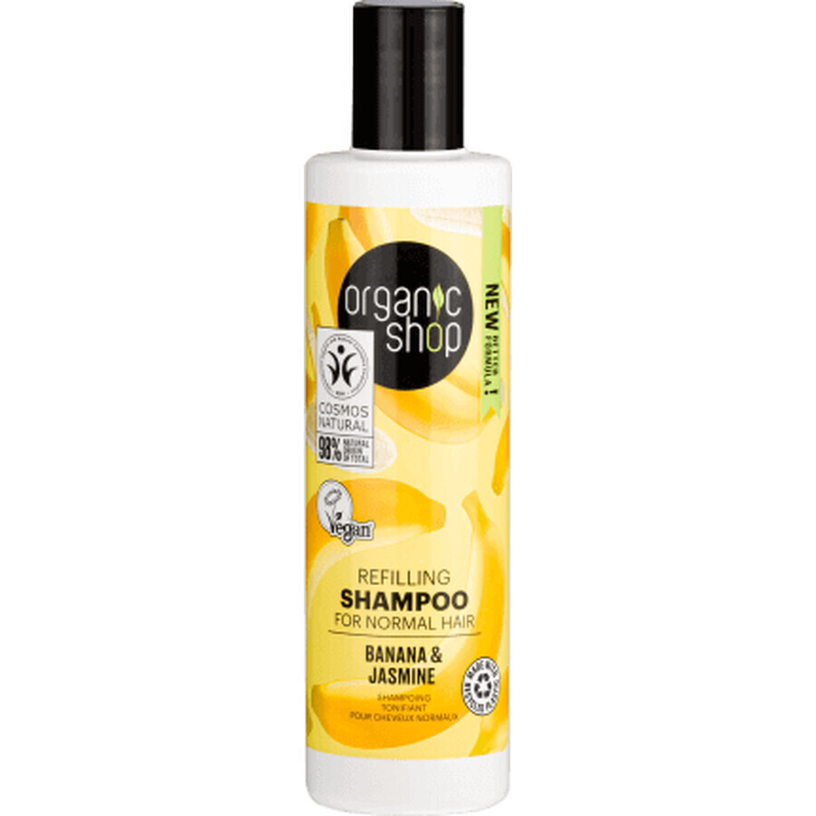 Organic Shop Șampon cu banane și iasomie pentru păr normal, 280 ml