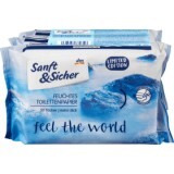 Sanft&Sicher Hârtie igienică umedă Feel the World, 150 buc