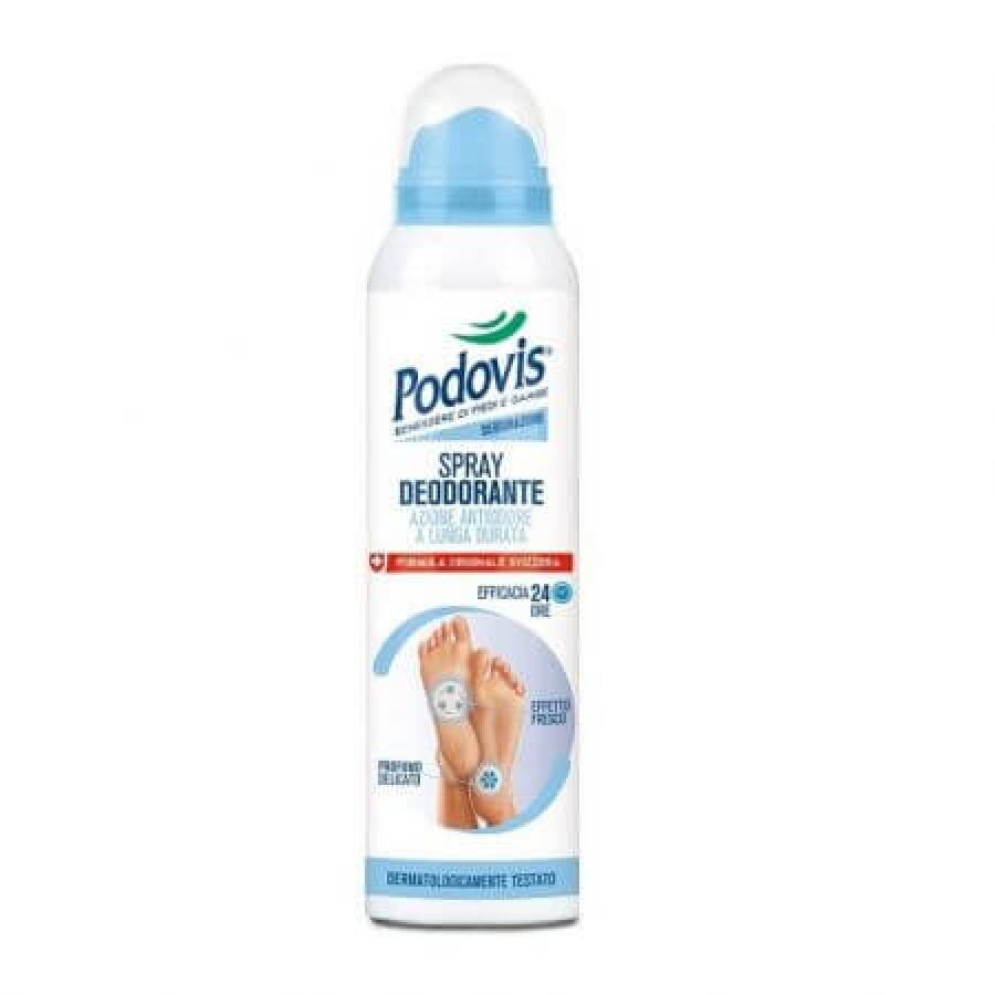 Deodorant Spray antiperspirant cu mentol pentru picioare Dry Effect, 150 ml, Podovis