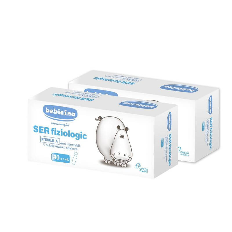 Pachet Ser fiziologic, 80 fiole x 5 ml, Bebicina