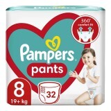 Scutece pants Stop&Protect, Nr. 8, +19 kg, 32 bucăți, Pampers