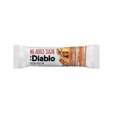 Baton muesli fara zahar cu alune, 30 g, Diablo