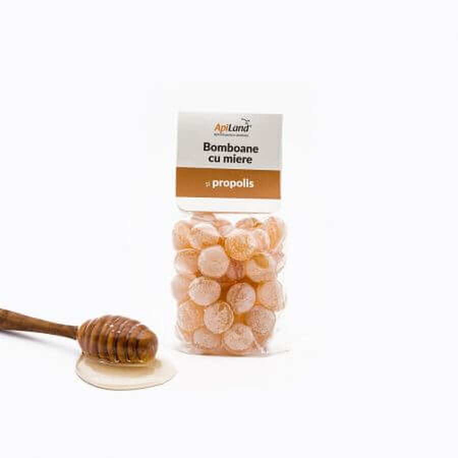 Bomboane cu miere si propolis, 100 g, Apiland