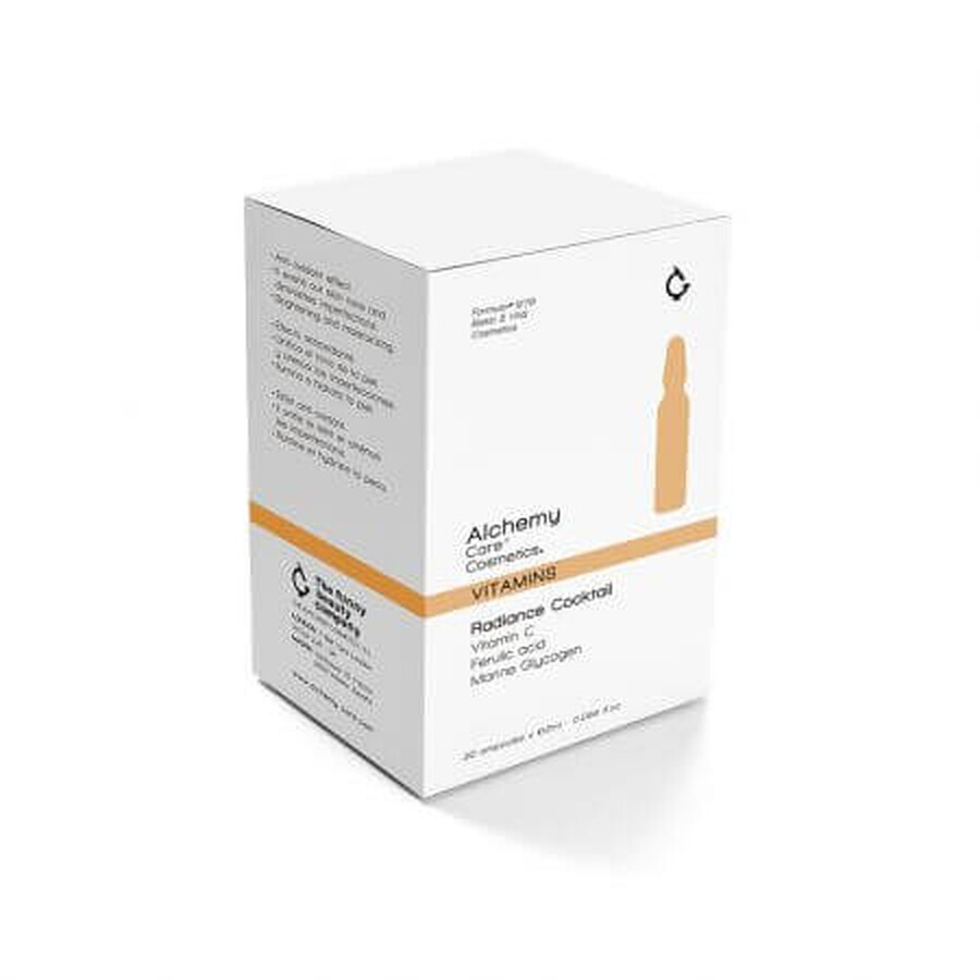 Fiole concentrate pentru regenerarea pielii Radiance Cocktail Ampoule, 30 fiole x 2 ml, Alchemy