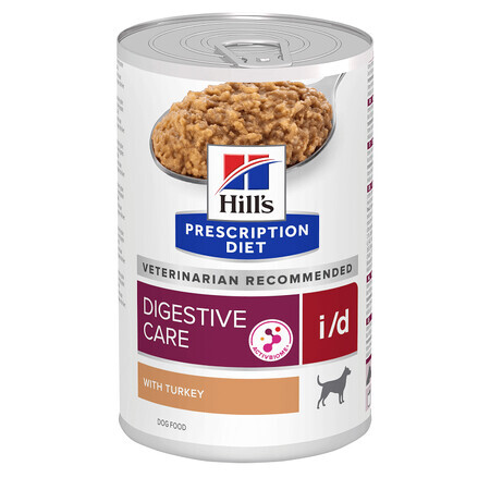 Hrana cu curcan pentru caini i/d Digestive Care, 360 g, Hill's PD