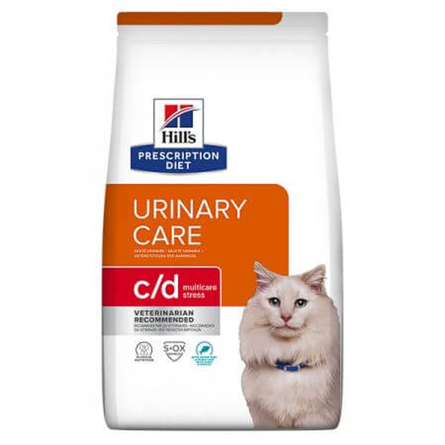 Hrana cu peste oceanic pentru pisici Multicare Stress Urinary Care, 400 g, Hills PD