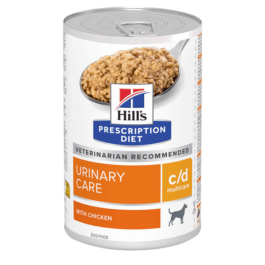 Hrana cu pui pentru caini c/d Urinary Care, 370 g, Hill's PD