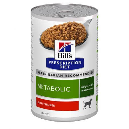 Hrana cu pui pentru caini Metabolic, 370 g, Hill's PD
