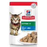 Hrana pentru pisici cu peste oceanic Kitten <1, 85 g, Hill's SP