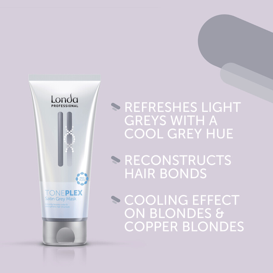 TonePlex Satin Grey Färbende Haarmaske, 200 ml, Londa Professional