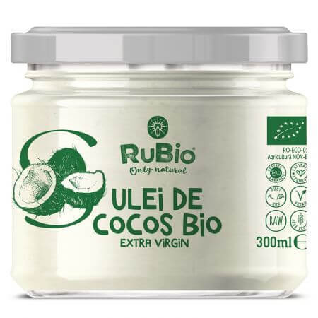 Ulei de cocos ecologic extra-virgin, 300 ml, Rubio