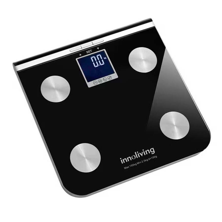 Cantar electronic cu analiza corporala Innoliving INN-117, max-150KG cu ecran mare iluminat