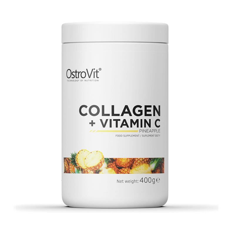 ostrovit   colagen marin + acid hialuronic + vitamina c   120 capsule Colagen + Vitamina C Ananas, 400g, Ostrovit