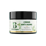 Crema anti-aging cu Peptide, Acid Hialuronic si Coenzima Q10, 50 ml, Biounique