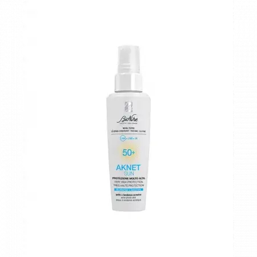 Crema cu protectie solara inalta piele predispusa la acnee AKNET SUN 50+, 50 ml, BioNike