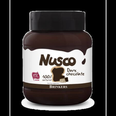 Crema de ciocolata neagra tartinabila 100% naturala, 400 g, Nusco