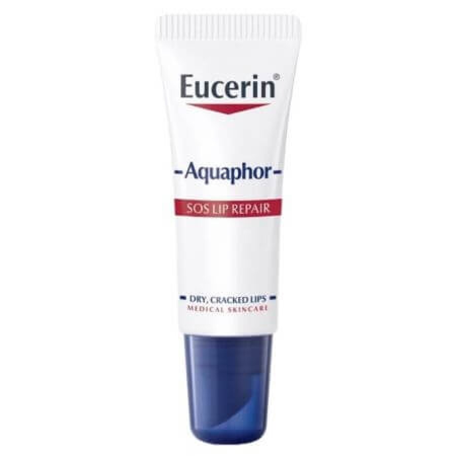 Eucerin Aquaphor Crema regeneratoare pentru pielea uscata a buzelor, 10 ml