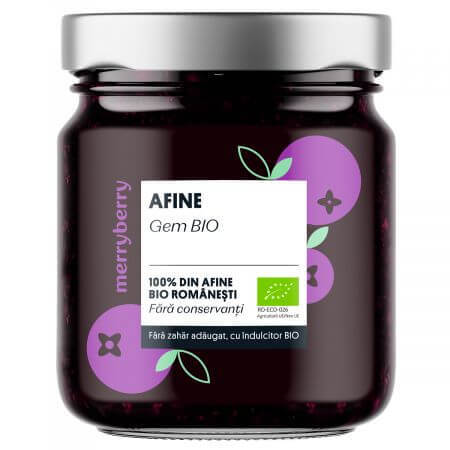 Gem de afine Bio, 230 g, MerryBerry