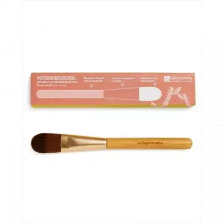 Pensula din bambus pentru aplicarea tratamentelor faciale WonderBrush, 1 bucata, La Saponaria